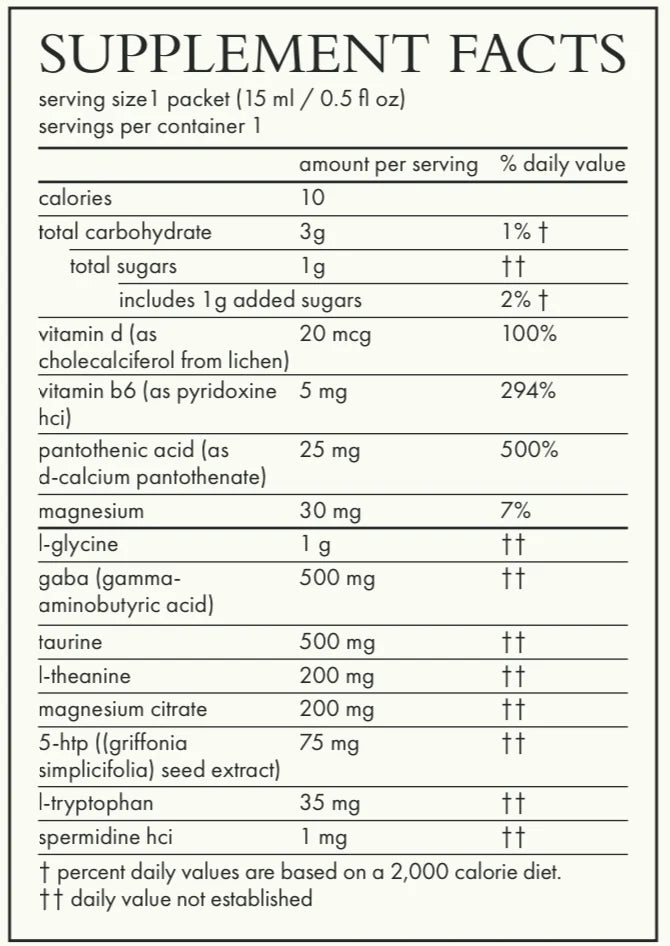 Agent Nateur Calm(Beauty) Spermidine & Taurine Daily Supplement